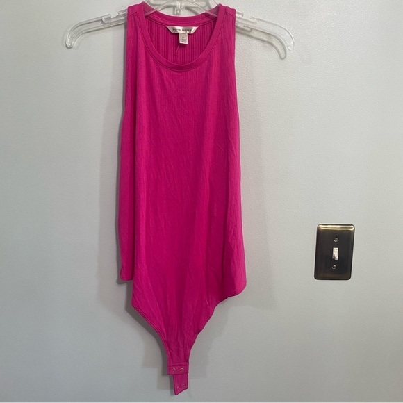 Banana Republic pink ribbed racerback bodysuit XL - Picture 1 of 7